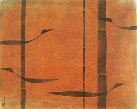 Bambusfische 2012 50 x 40 cm (B x H) Acryl auf Leinwand Galeriepreis: 900 € Mindestgebot: 350 €