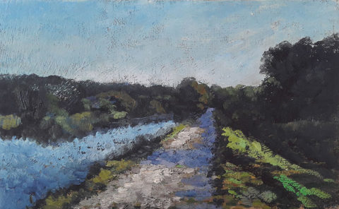 Am Stausee 2016 31 x 19 cm (B x H) Öl auf Leinwand Galeriepreis: 650 € Mindestgebot: 500 €