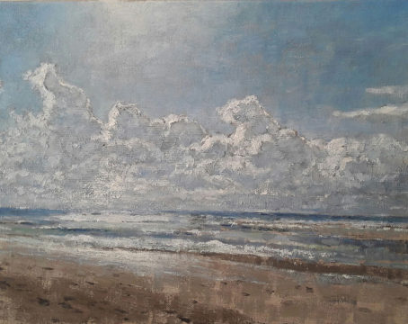 aufkommendes Gewitter 40 x 30 cm (B x H) Öl auf Leinwand Galeriepreis: 900 € Mindestgebot: 700 €