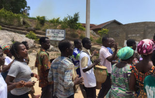 Empfang im Dorf Kouma Apoti 2016 in Togo, Afrika