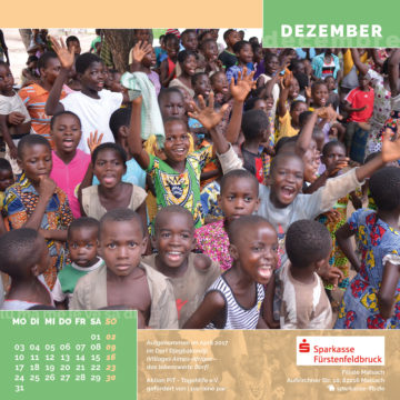 Das Dezember-Blatt des Togo-Kalenders 2018