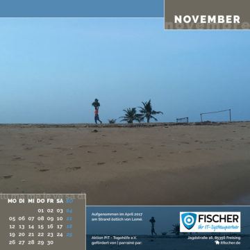 Das November-Blatt des Togo-Kalenders 2018