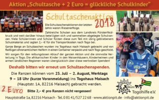 Flyer - Schultaschenaktion 2018