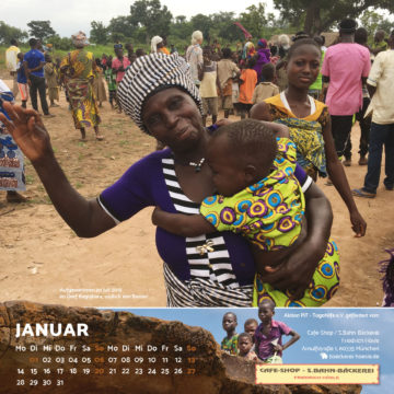 Das Januar-Blatt des Togo-Kalenders 2019