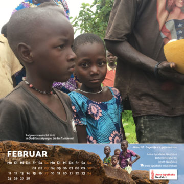 Das Februar-Blatt des Togo-Kalenders 2019