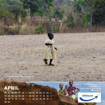 Das April-Blatt des Togo-Kalenders 2019