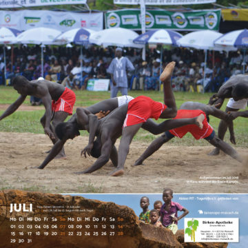 Das Juli-Blatt des Togo-Kalenders 2019