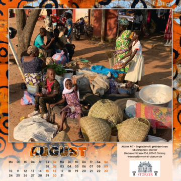 Togo-Kalender 2020, das Augustblatt