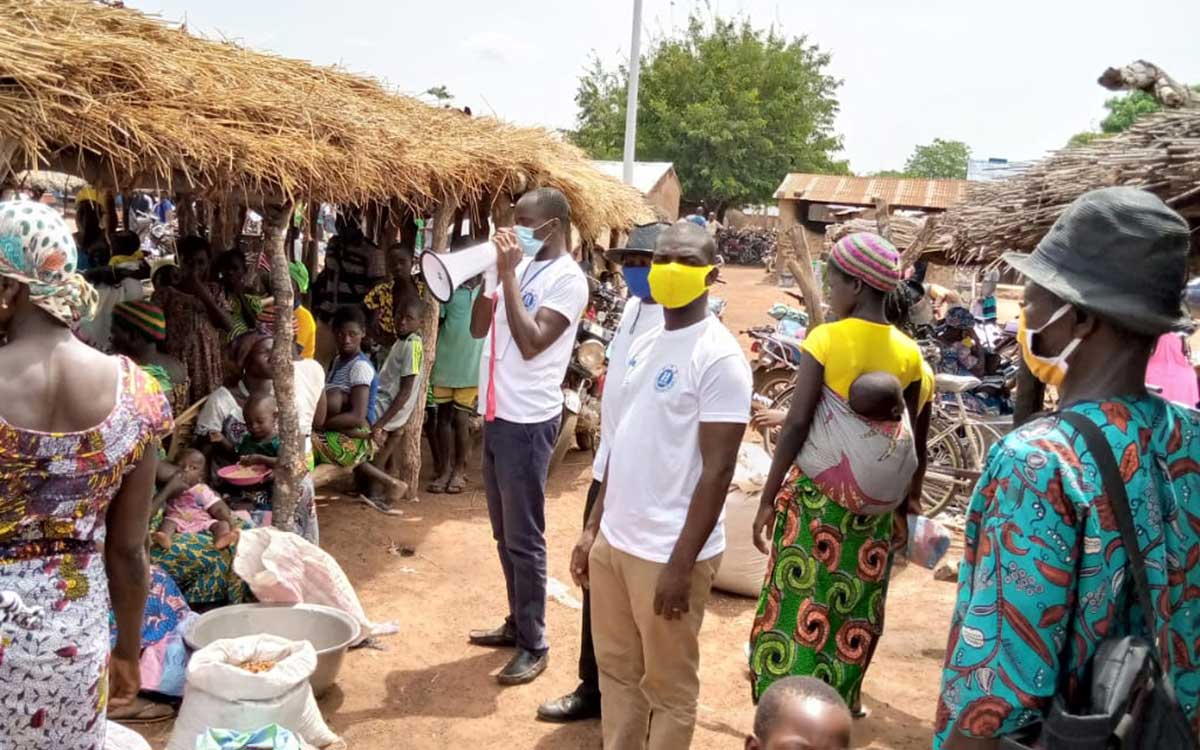 Aufklärung am Markt in Togo