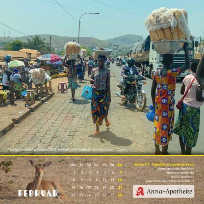 Togo-Kalender 2021 - Februar