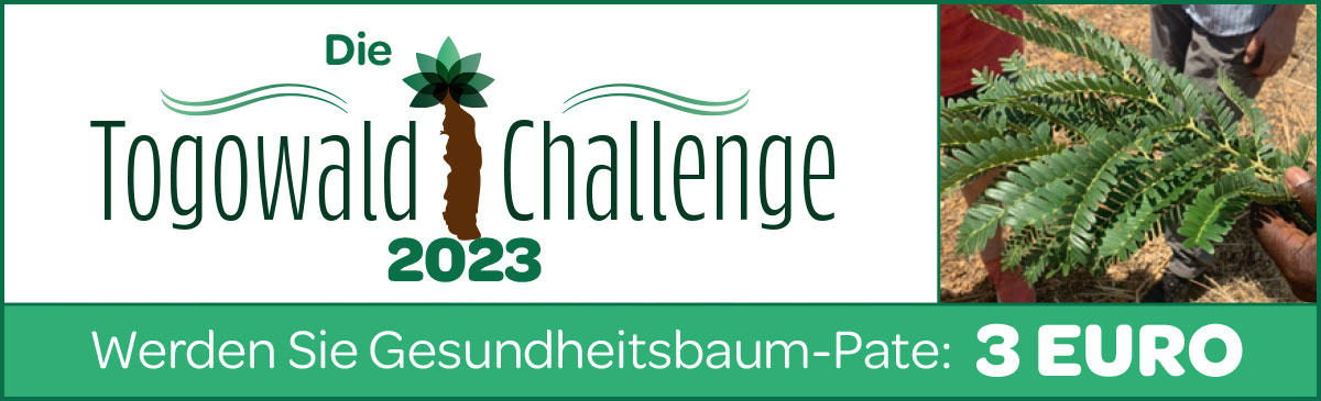 Die Togowald-Challenge 2023. Werden Sie Gesundheitsbaum-Pate: 3 Euro