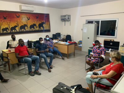 Besprechung mit den Mitarbeiten in Togo