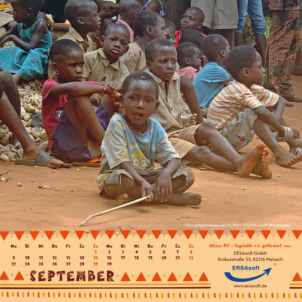 Togo-Kalender 2024 - September | Aktion PiT - Togohilfe e.V.