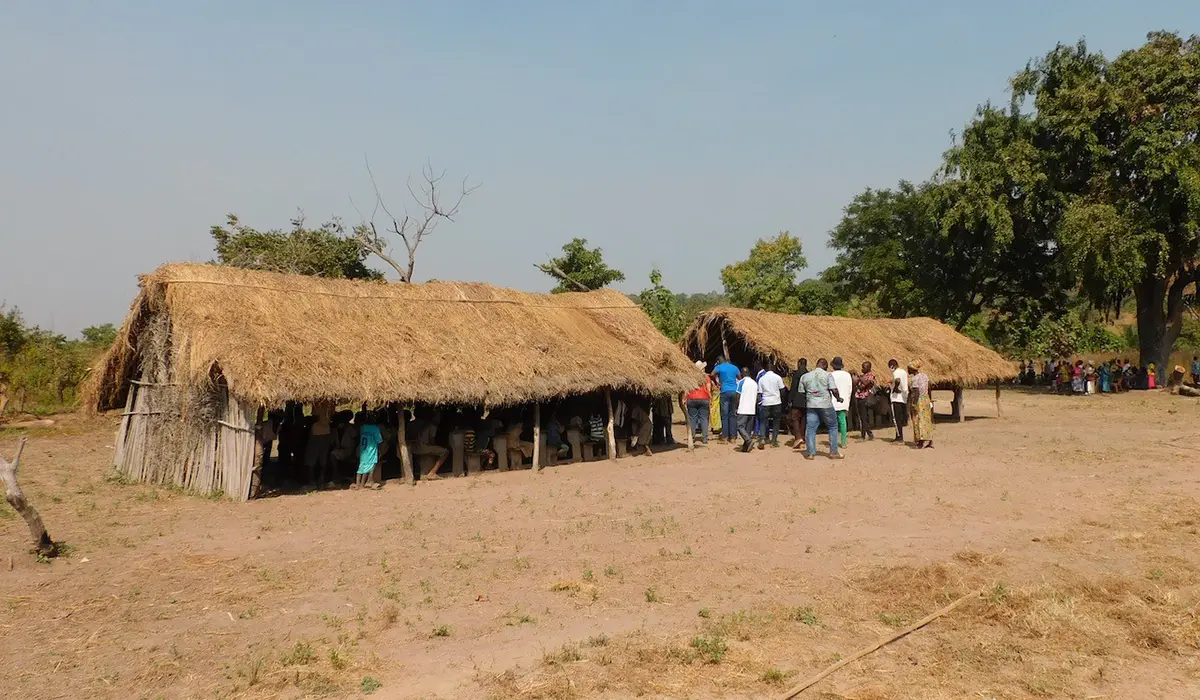 Das alte Schulgebäude in Kagnibara